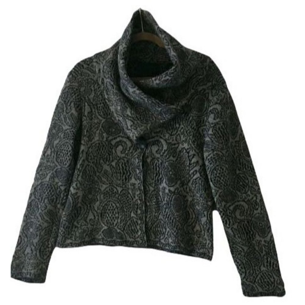 Mary Firenze Italy Vntg Cardigan Sz LARGE Sweater Shawl  Wool Cozycore Academia